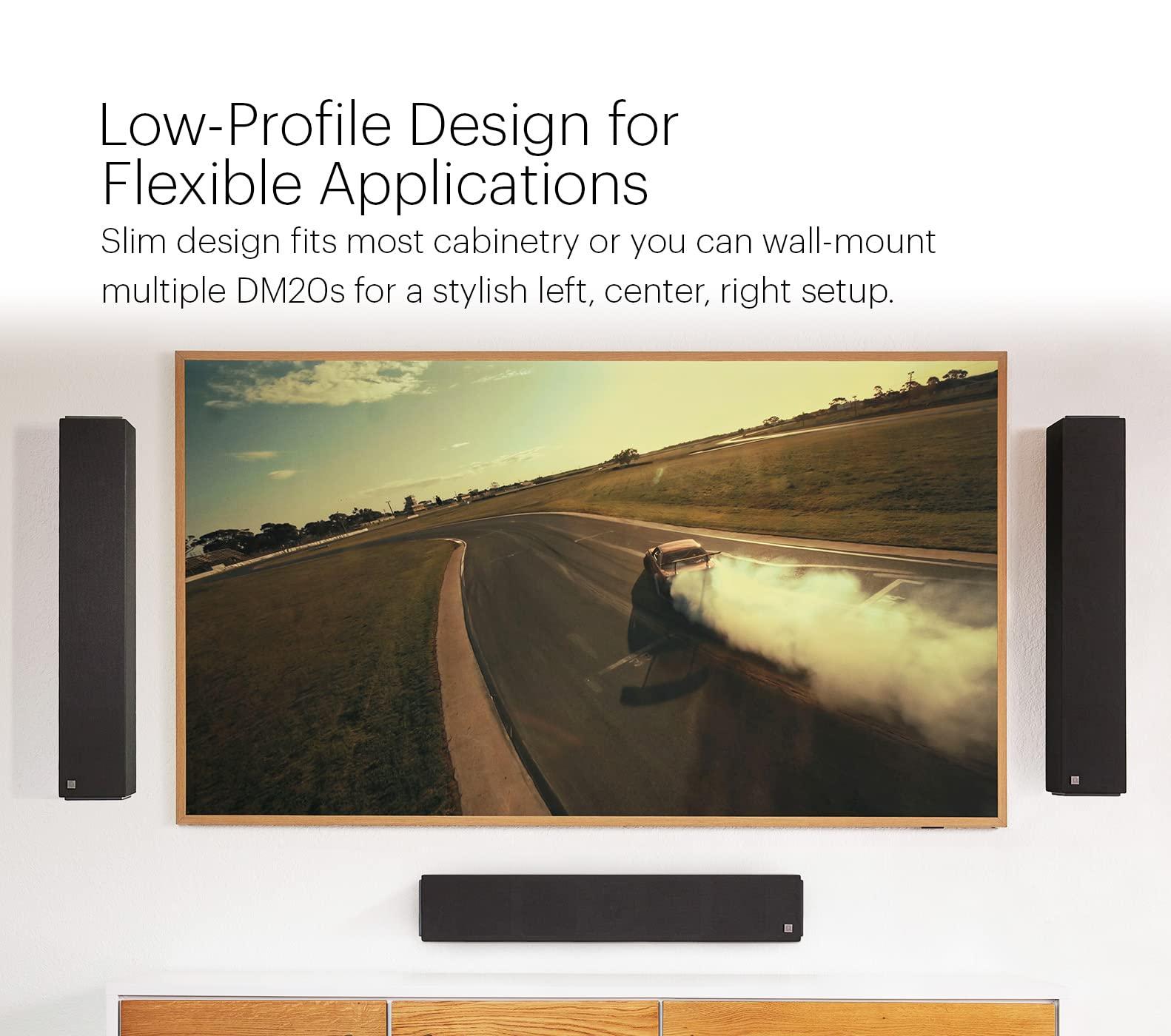 Definitive Technology Definitive Technology Dymension DM20 Slim Center Channel Speaker, 5-Driver Array - (4) 4\" Midrange Woofers & (1) 1\" Tweeter, for Dymension Series Home Speakers, Immersive Home Theater Audio, Black