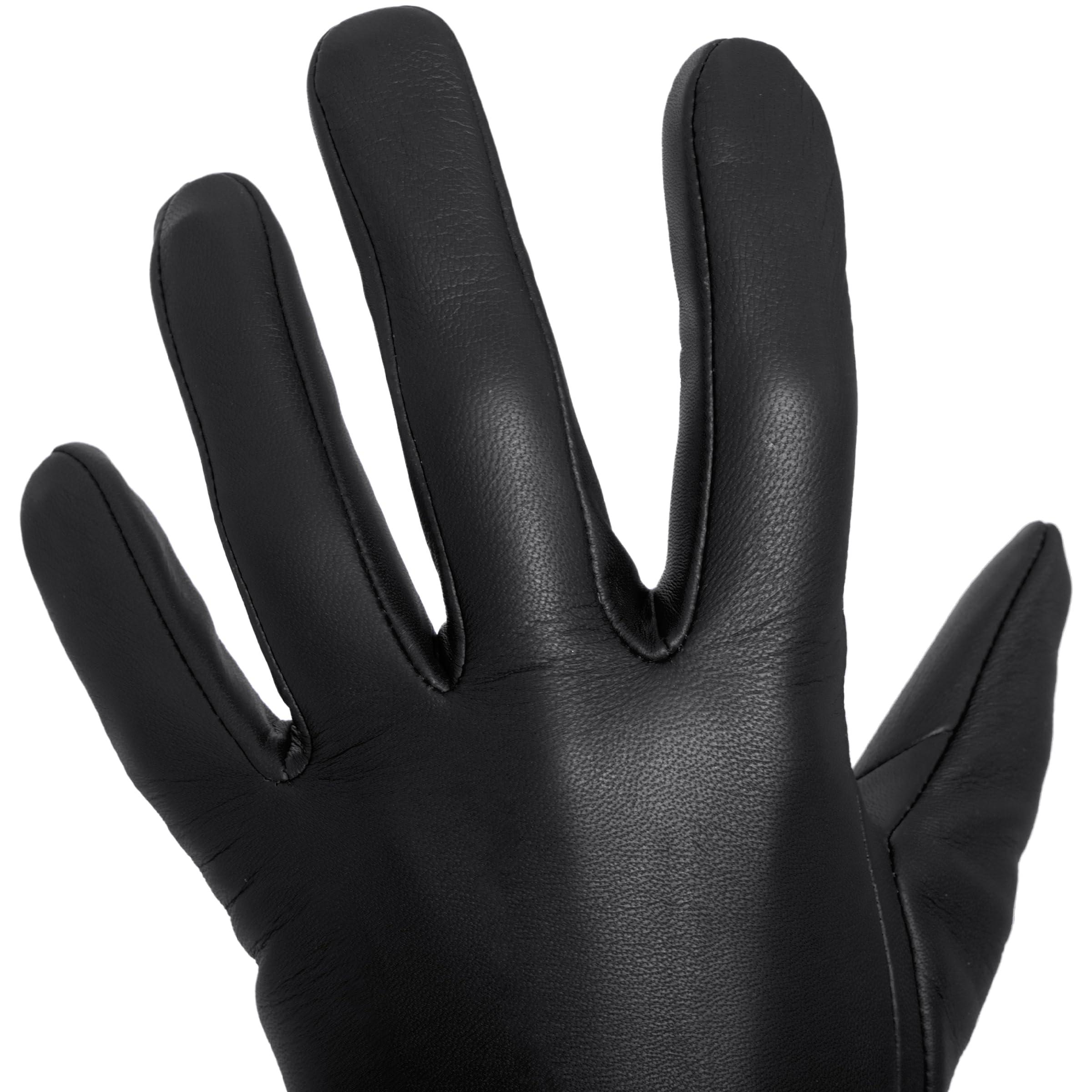 Tough Gloves Tough Gloves Patrol-X Ultra Thin Leather Gloves, TD301 Black Size 6