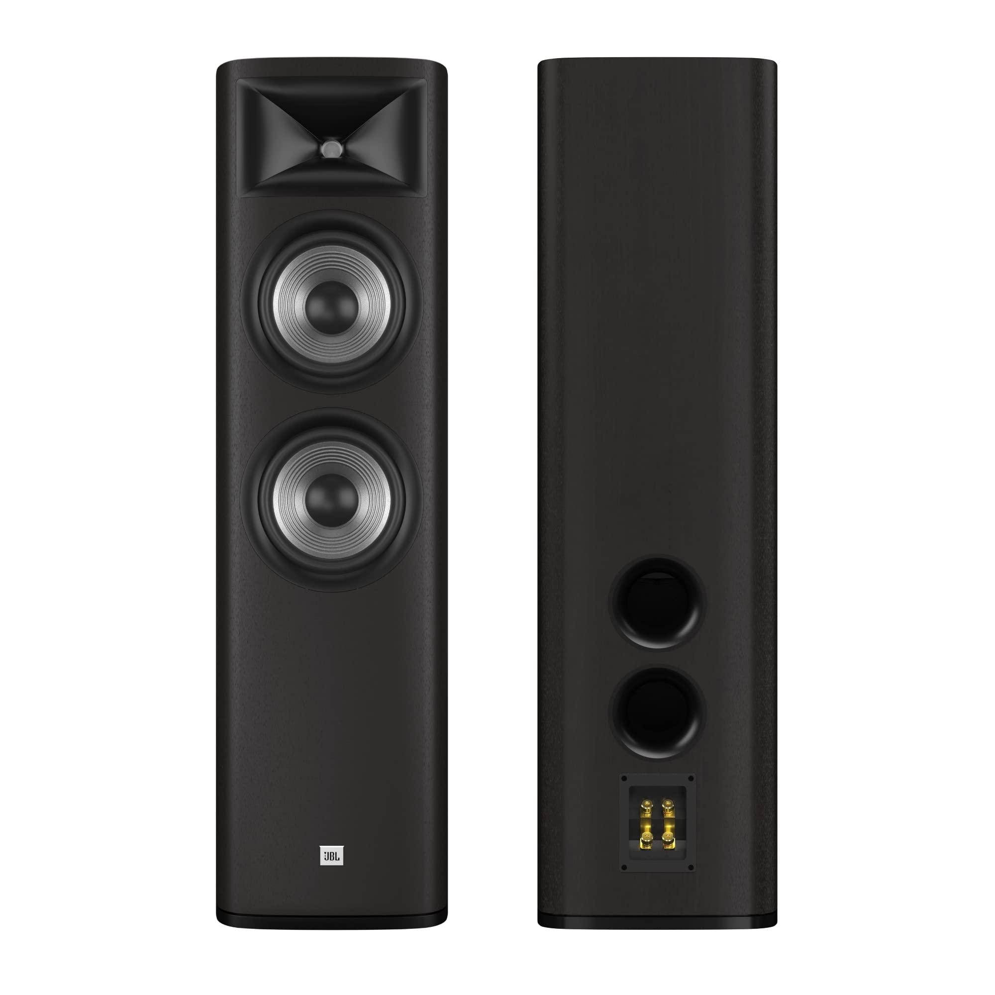 JBL JBL Studio 690, Dark Wood - High-Performance Floorstanding Loudspeaker - with 2414H-1 Compression Driver, High-Definition Imaging Horn & Dual 8 PolyPlas Cone Woofers