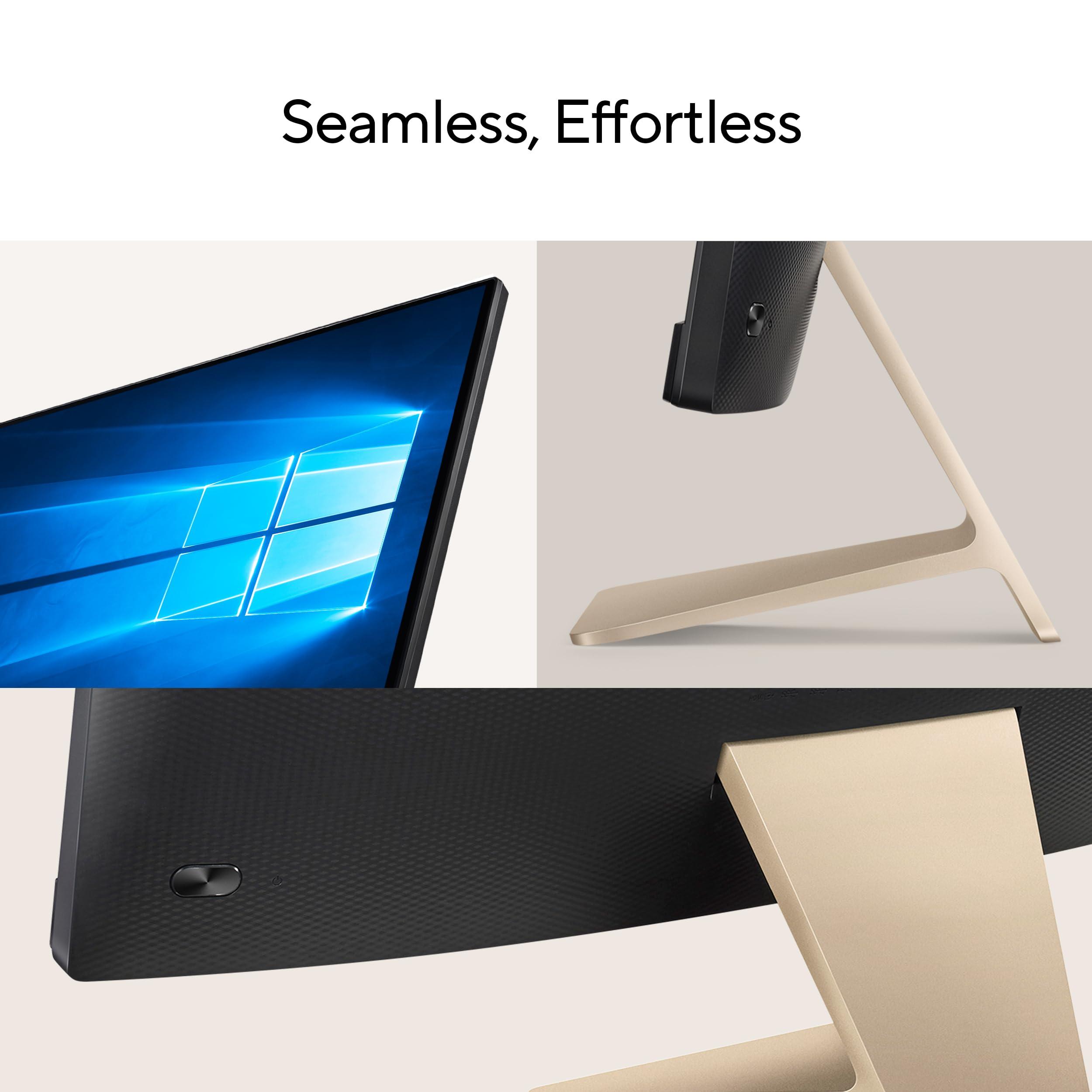 ASUS ASUS AiO M3400 All-in-One Desktop PC, 23.8-inch Full HD Anti-Glare Display, AMD Ryzen 5 5625U Processor, 8GB DDR4 RAM, 512GB NVMe PCIe, Windows 11 Home, Kensington Lock, M3400WYA-DH503