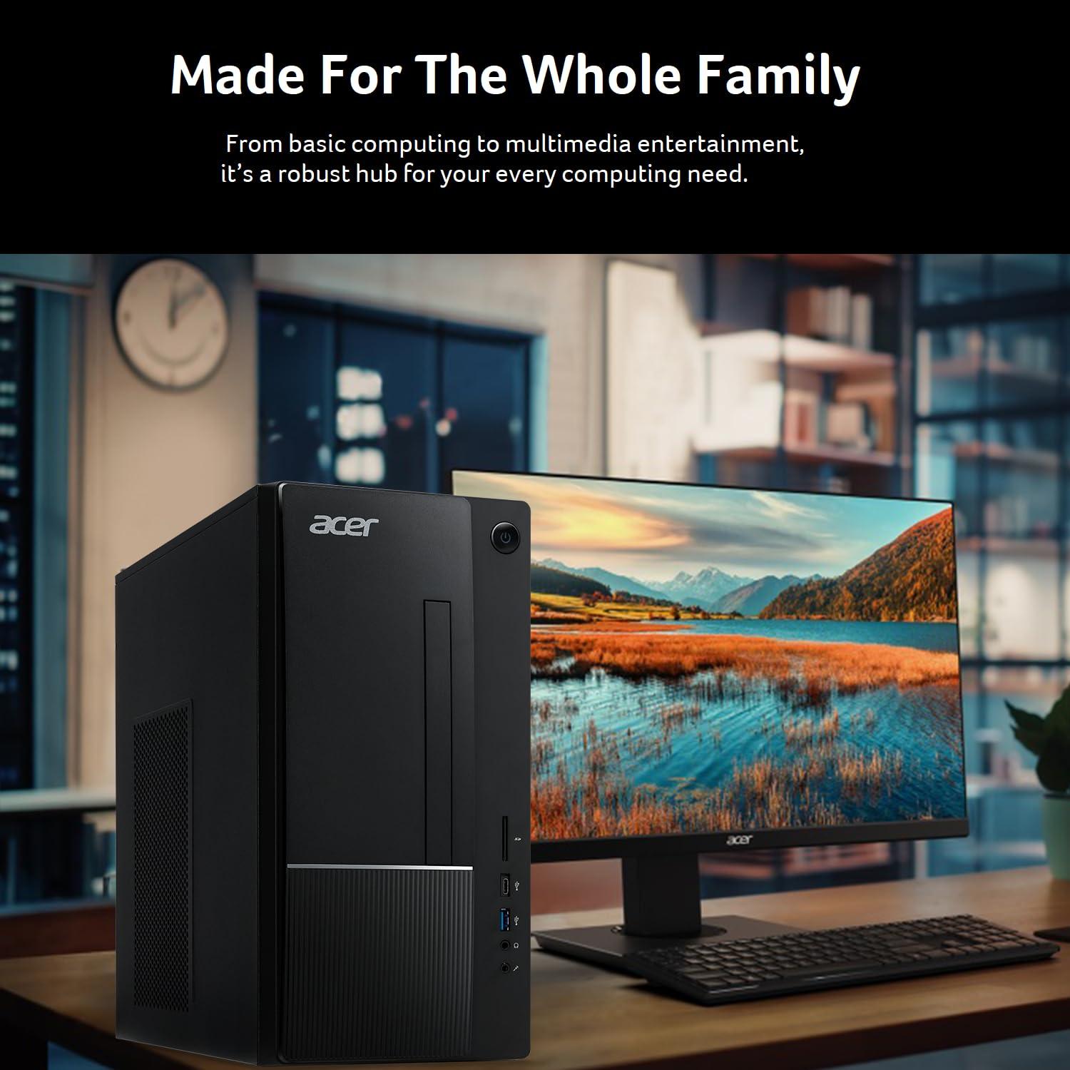 acer Acer Aspire TC-1775-UR12 Desktop | Intel Core i5-14400 10-Core Processor | 16GB 4800MHz DDR5 | 512GB M.2 2280 PCIe Gen 4 SSD | SD Card Reader | Intel Wi-Fi 6E AX211 | Windows 11 Home