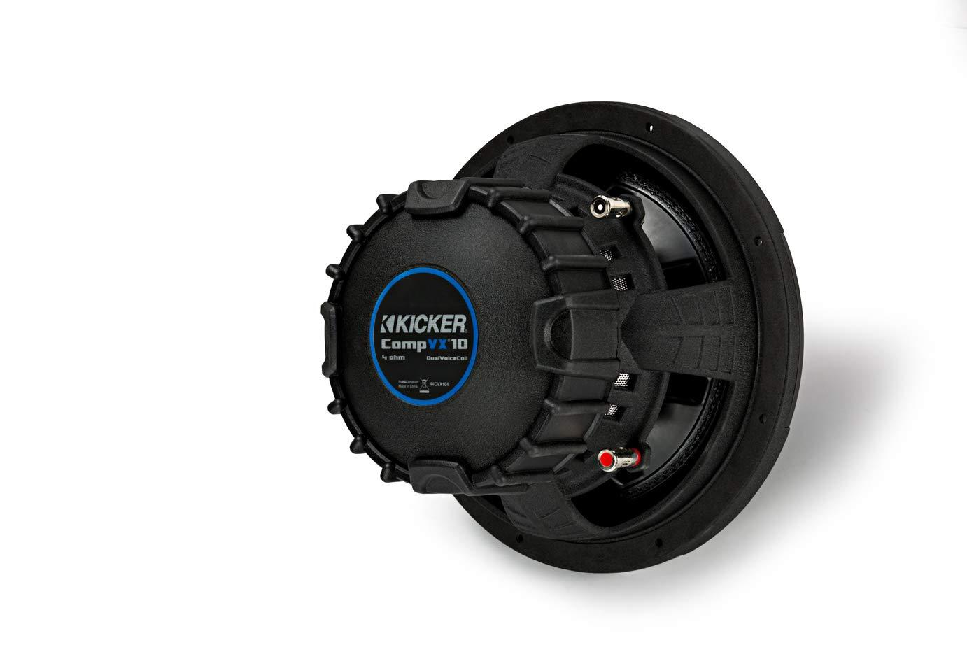 KICKER Kicker CVX104 COMPVX 10\" Subwoofer Dual Voice Coil 4-Ohm 600W