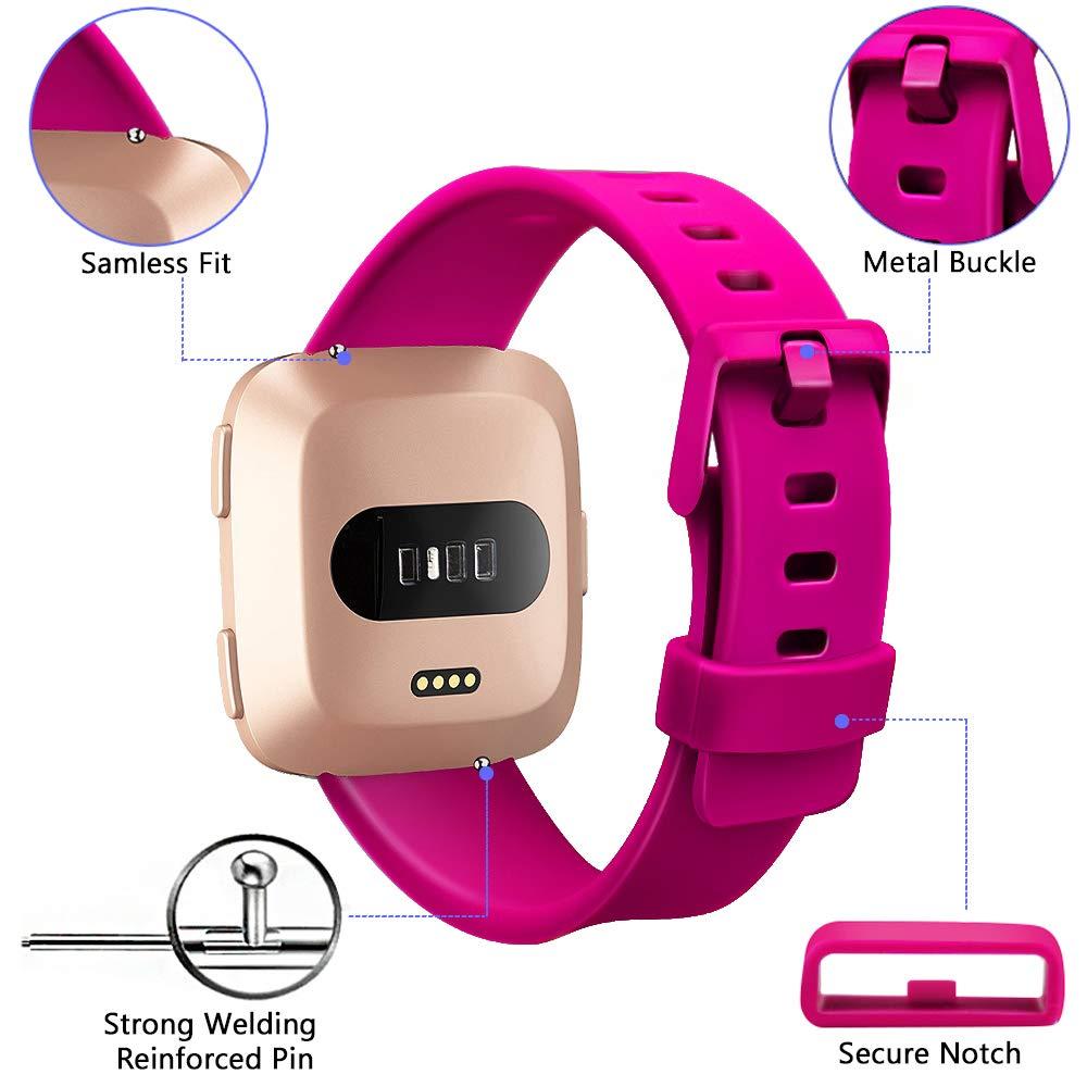 Baaletc Compatible with Fitbit Versa/Versa 2/Versa Lite/Special Edition Bands Sport Strap Material Silicone Strap Bands for Fitbit Versa 2 Smart Fitness Watch Women Men Small Large