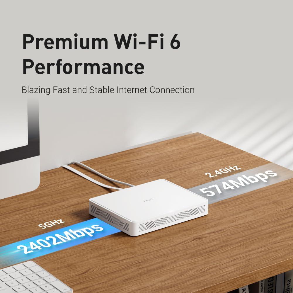 GL.iNet GL.iNet GL-B3000 (Marble) Wireless WiFi 6 Router with Wall-Mountable Photo Frame, Dual-Band AX3000, OpenVPN & WireGuard, Bark & AdGuard Home Parental Controls, OpenWrt, 3 Gigabit Ethernet Ports