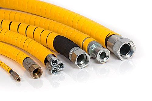 Safe-Spiral Caplugs SPSS Series  Plastic Safeplast Safe-Spirals, Spiral Wrap Hose & Cable Protector, Yellow HD-PE, 4.375\" OD x 50\' L Hydraulic & Pneumatic Hoses, Construction, Manufacturing, Auto (110C50Ye)