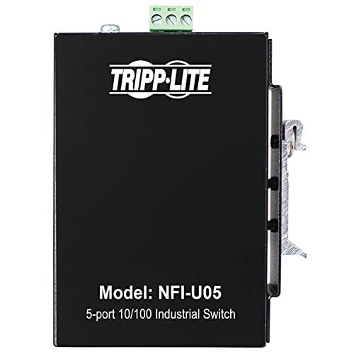 Tripp Lite Tripp Lite Industrial 5 Port Ethernet Network Switch 10/100 Mbps -40 to 167F Temperature Range Unmanaged Splitter TAA Compliant DIN Mount (NFI-U05)