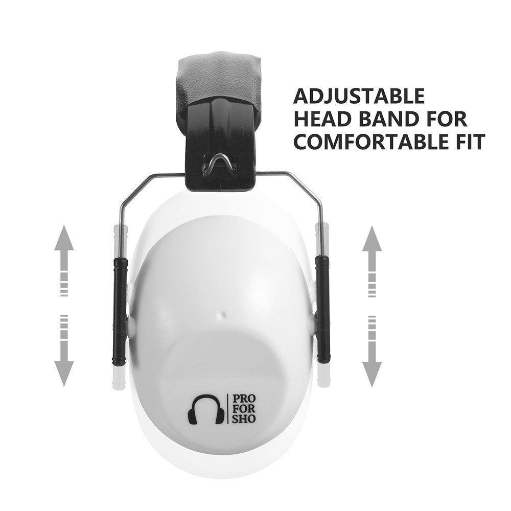 Pro For Sho Pro For Sho 34dB NRR Hearing Protection Ear Muffs - Highest NRR in Compact Design, Noise Cancelling Headphones for Adults and Kids, Sensory Autism Ear Protection for Shooting, Gun Range, Mowing, Work