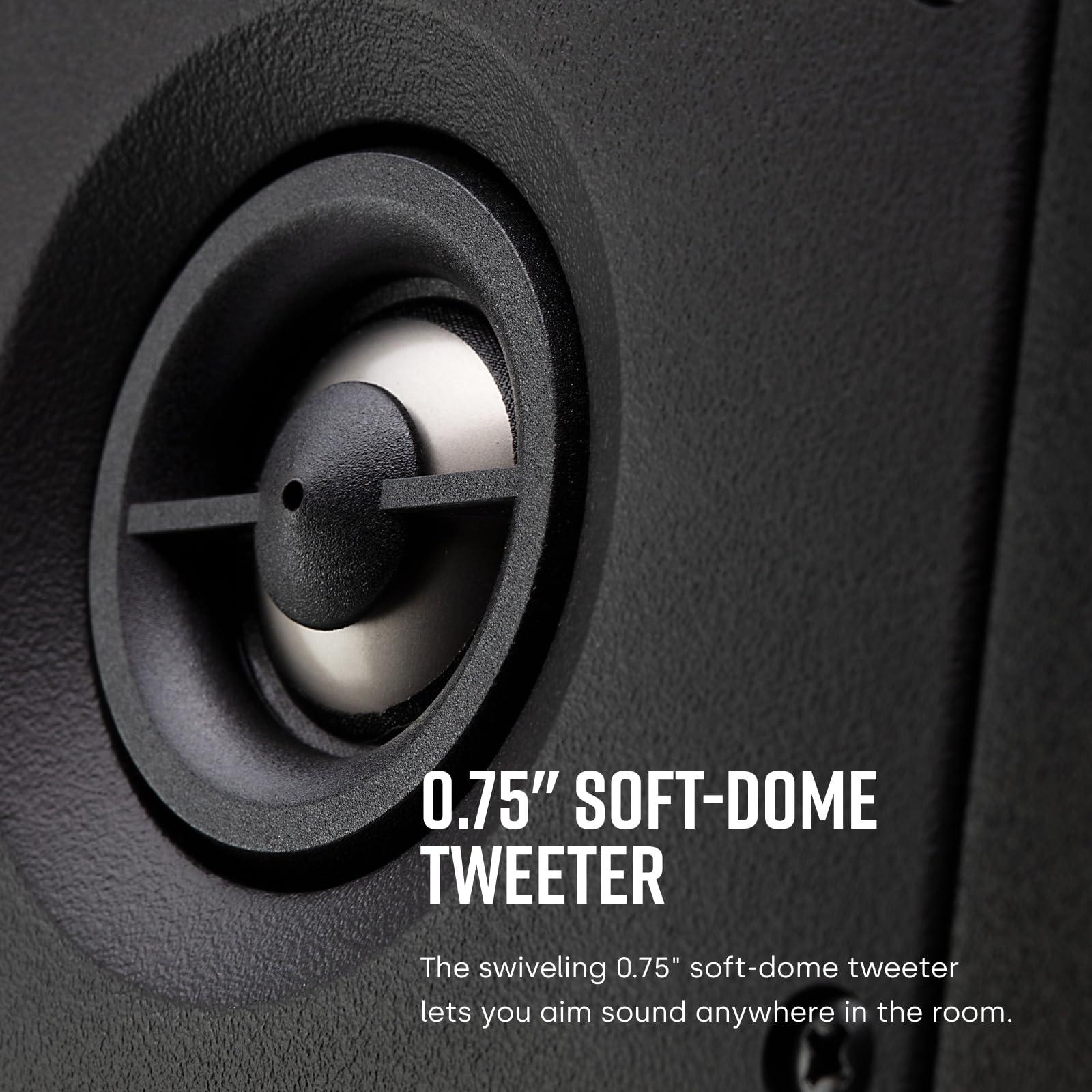 Polk Audio Polk Audio RC85i 2-Way Premium in-Wall 8\" Speakers (Pair) | Perfect for Damp and Humid Indoor/Outdoor Placement (White, Paintable Grille)(Pack of 2)