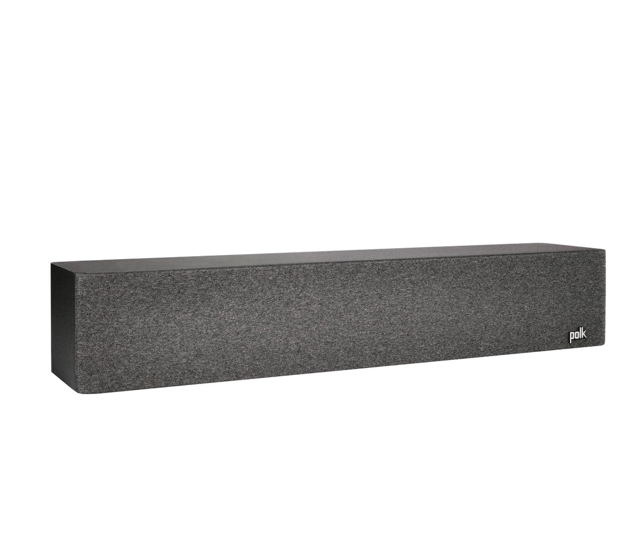 Polk Audio Polk Audio Reserve Series R350 Slim Center Channel Loudspeaker, Doubles as Left/Right Surround Speaker, 1\" Pinnacle Ring Tweeter & Four 4\" Turbine Cone Woofers, Dolby Atmos & IMAX Enhanced, Black