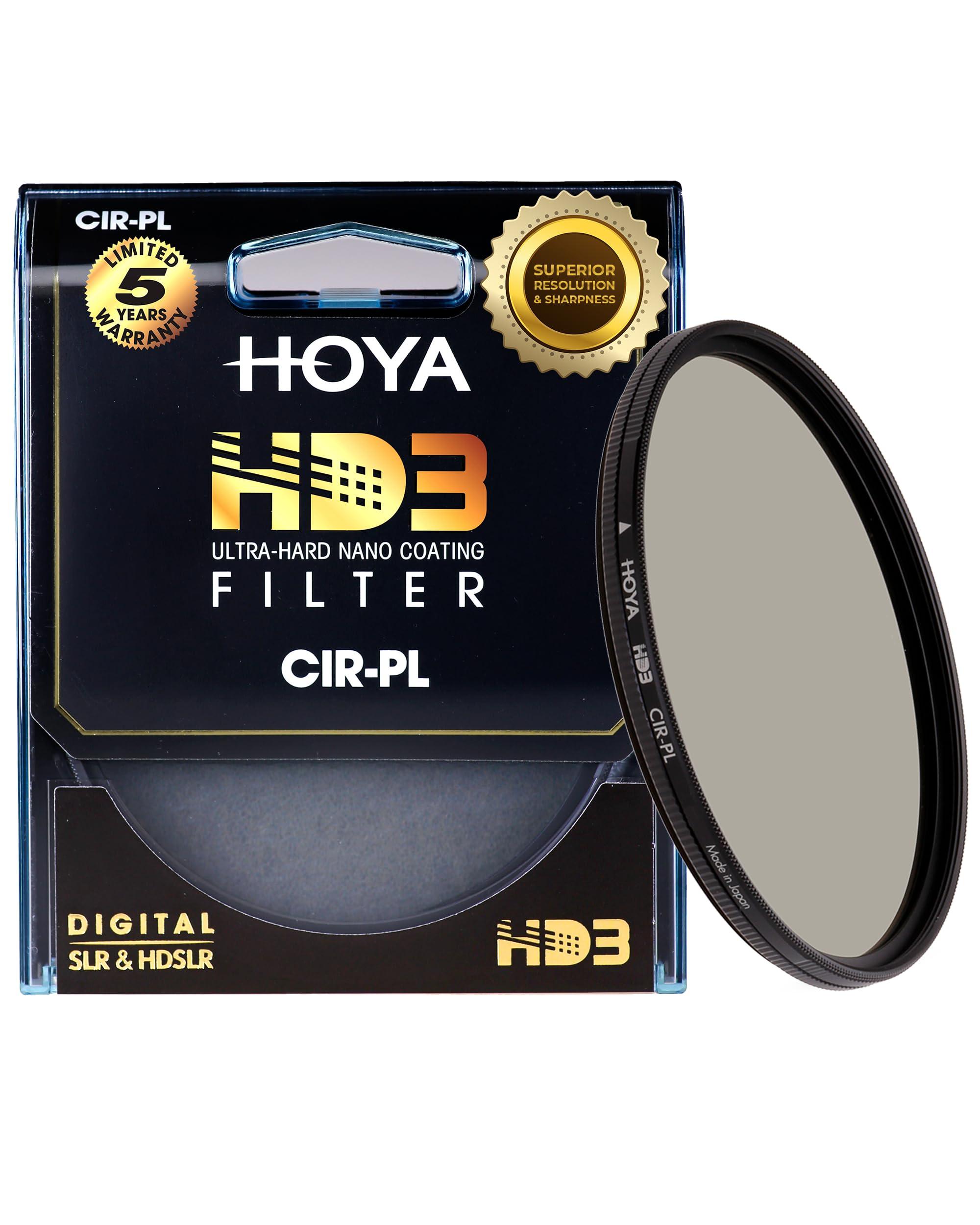 Hoya Hoya HD3 HRT Circular Polarizer - 67mm - Re-Certified for 100MP+ Cameras with Ultra-Hard Nano Coating Technology and High Rate Transmission Film - Stain Resistant and Waterproof Filter