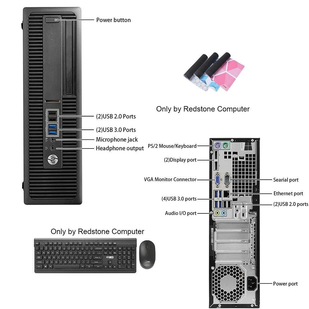 HP HP ProDesk 600 G2 Small Form Factor i7 Desktop Computer,32GB Ram,1TB SSD,Business SFF PC + 2TB HDD Built-in WiFi DVD-RW VGA DP Dual Monitor Support Wireless K&M+TJJ Mouse Pad (Renewed)