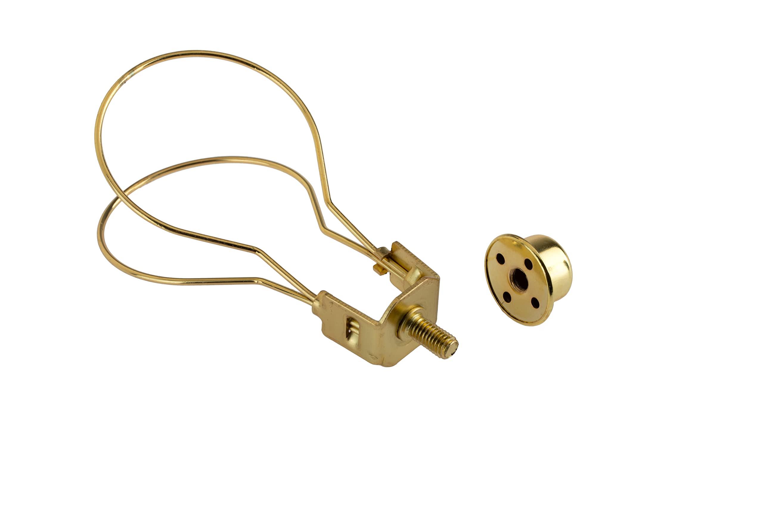 Creative Hobbies Creative Hobbies Lamp Shade Light Bulb Clip Adapter Clip on with Shade Attaching Finial Top - Gold