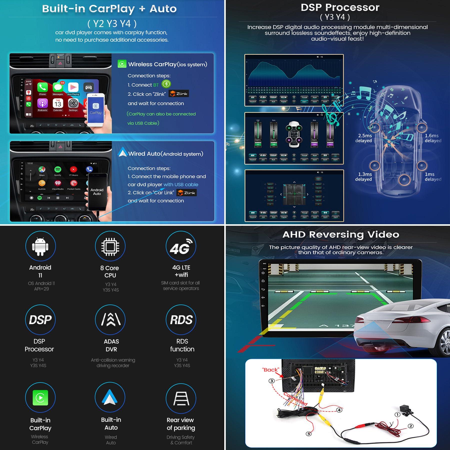 ADMLZQQ ADMLZQQ for Chevrolet Onix 2012-2019 Car Stereo Radio Car-play Android Auto,9 Inch Touch Screen 2 Din GPS Sat Navi Multimedia with Bluetooth 4G+Wifi+Backup Camera+SWC+Mirror Link,Y3 4+64g