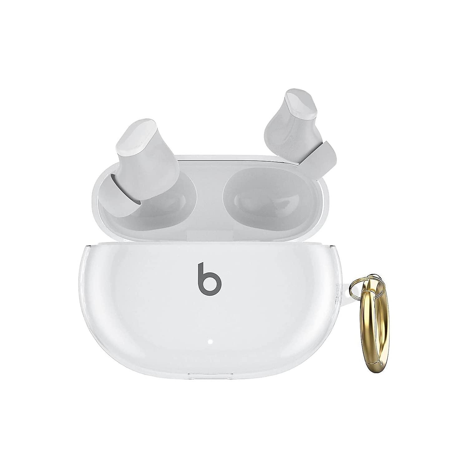 ZERODAMAGE SAHARA CASE SaharaCase Hybrid Flex Case for Dr. Dre Studio Buds 2021 [Rugged] Full Body Protection Antislip Grip Slim with Keychain (Clear)