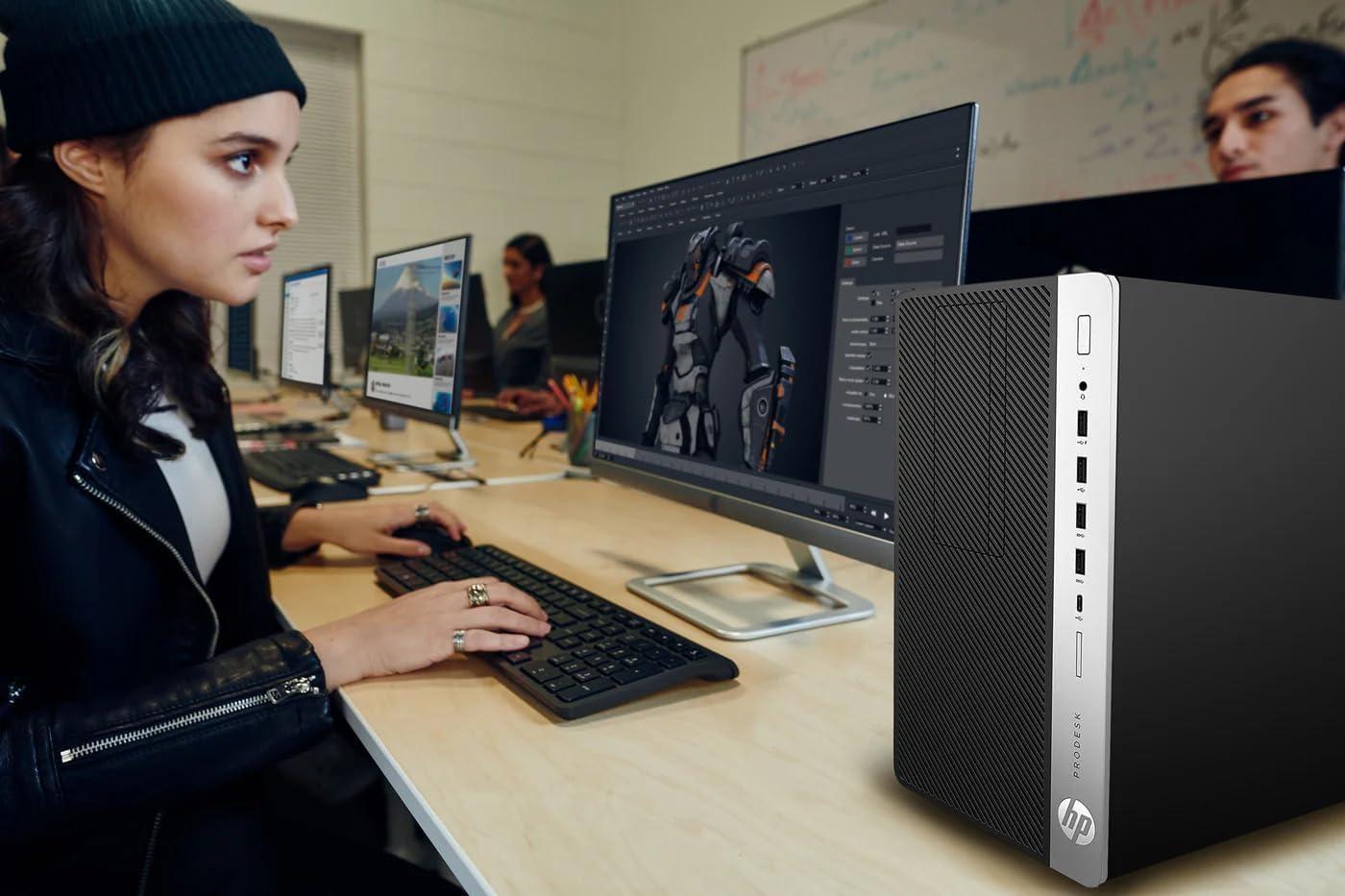 HP HP ProDesk 600G4 Tower Desktop Computer | Intel i7-8700 (3.4) | 32GB DDR4 RAM | 1TB SSD Solid State | Wi-Fi 5G + Bluetooth | Windows 11 Professional | Home or Office PC (Renewed)