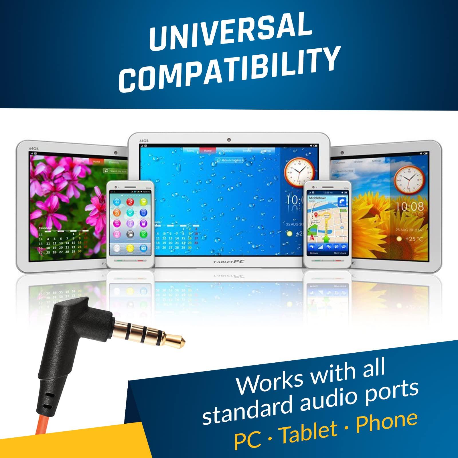 KLIM KLIM Fusion Earbuds Wired with Microphone + Long-Lasting with 5 Years Assurance - New - Innovative Memory Foam Earbuds + Gaming Earbuds with Mic and 3.5 mm Jack - Orange Earphones