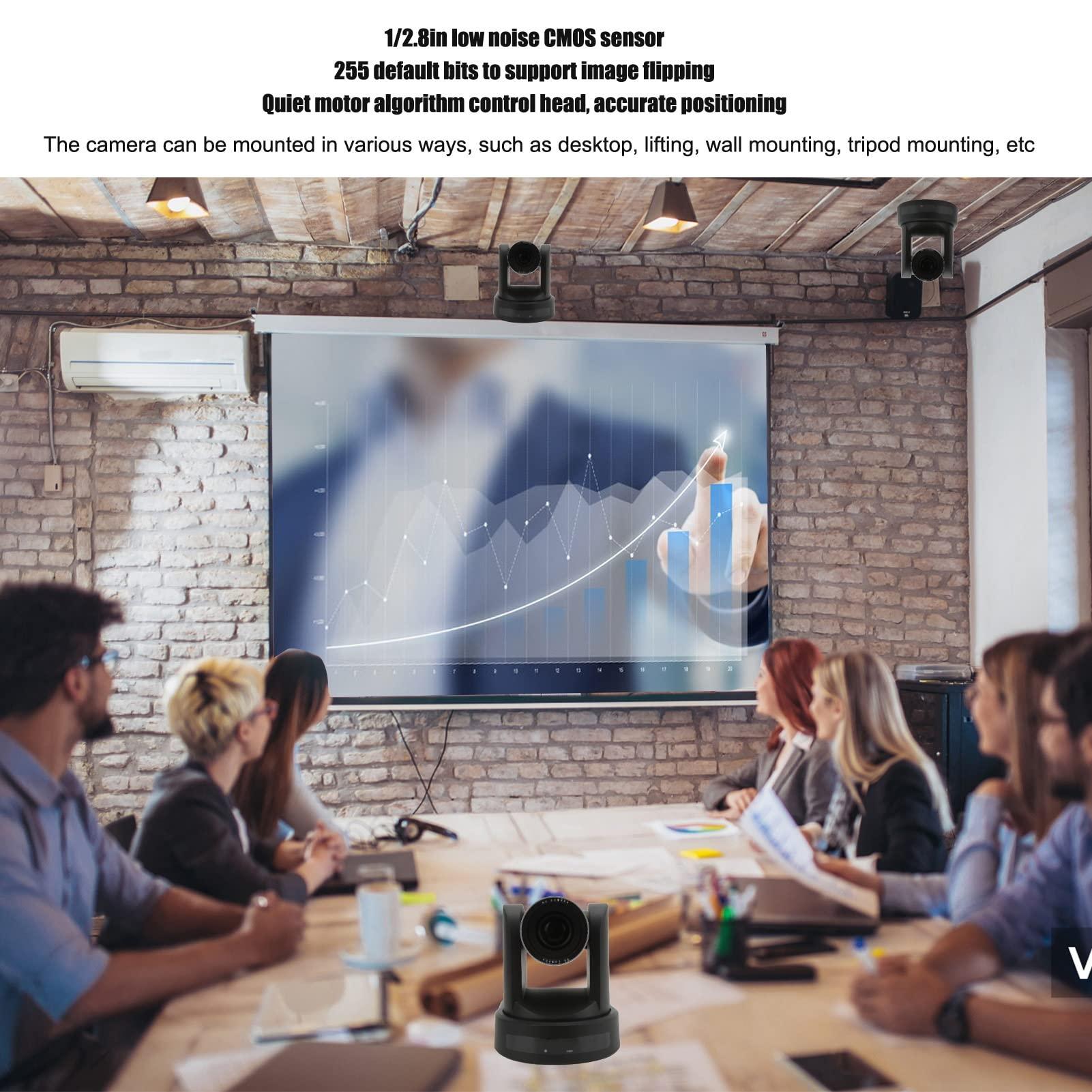 VBESTLIFE 20X Optical Zoom 4K Camera ,60FPS PTZ Camera 1080P 60FPS Video Camera ,for Live Broadcasting Online Teaching ,for Conference Churches Events(black)