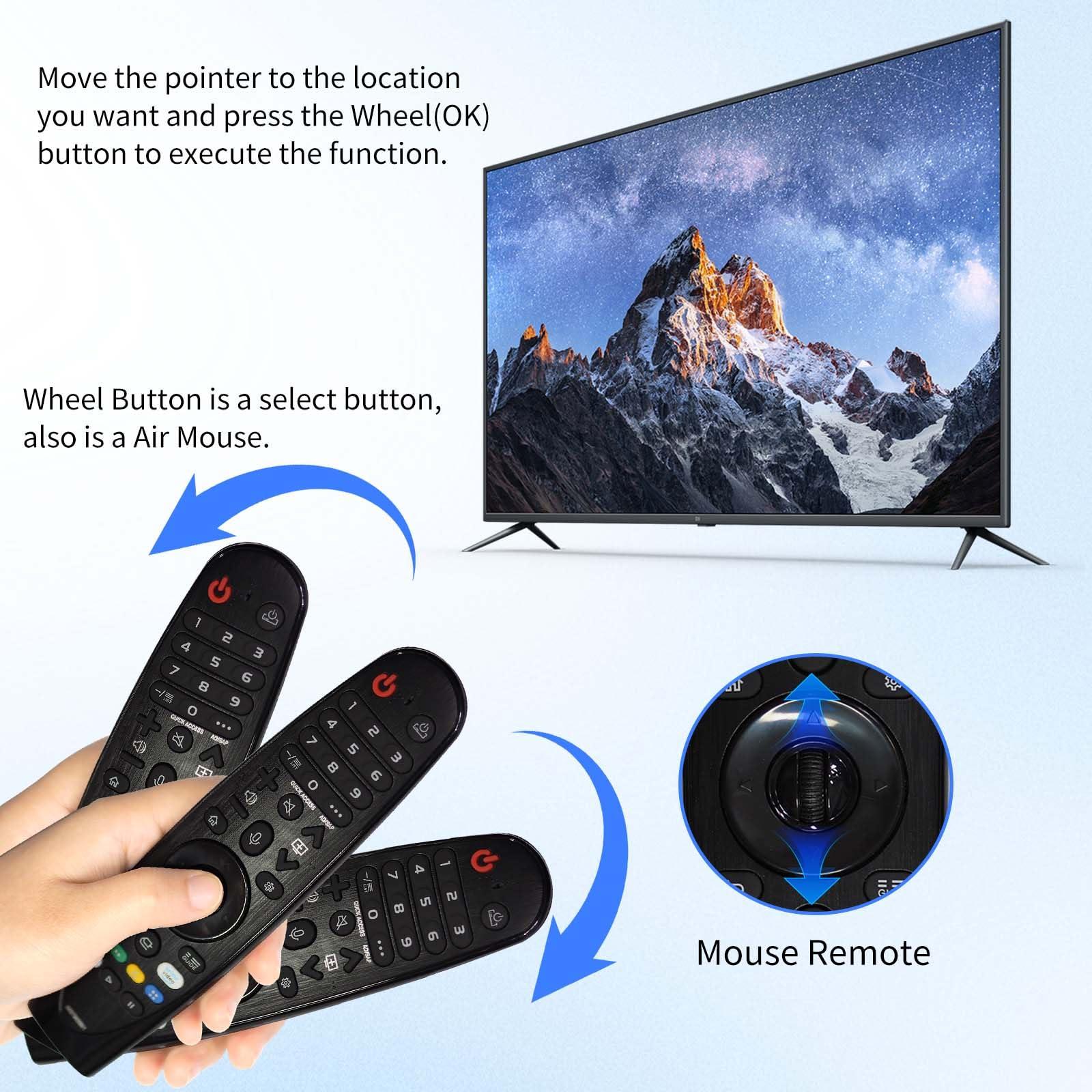 RIVIERA Riviera Voice Magic Remote AKB75855501 for Most LG OLED QNED NanoCell Webos Smart TV with Voice Control & Pointer Function Compatible with TV 2018~2024 MR24GN MR23GA MR22GA MR21GA MR20GA MR19/18BA