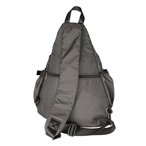 Kawei Knight Kawei Knight Large Sling Bag Laptop Backpack Cross Body Messenger Bag Shoulder Travel Rucksack Black