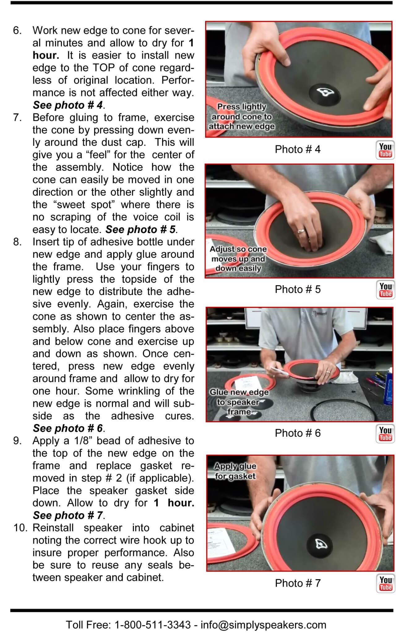 Simply Speakers Rockford Fosgate 10 Inch Foam Speaker Repair Kit FSK-10 Rockford (Pair)