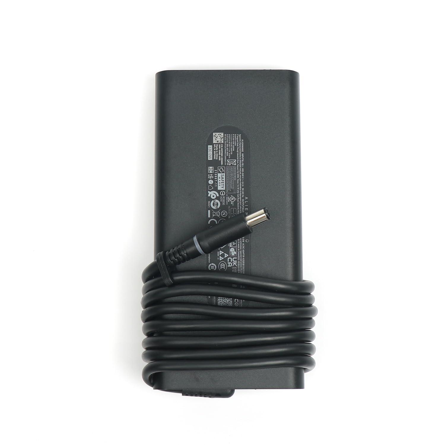 Dell New DELL Alienware 330W GaN Charger AC Adapter Slim for X17 R1 R2, HA330PM201, DA330PM201, LA330PM201, 08K4F9.