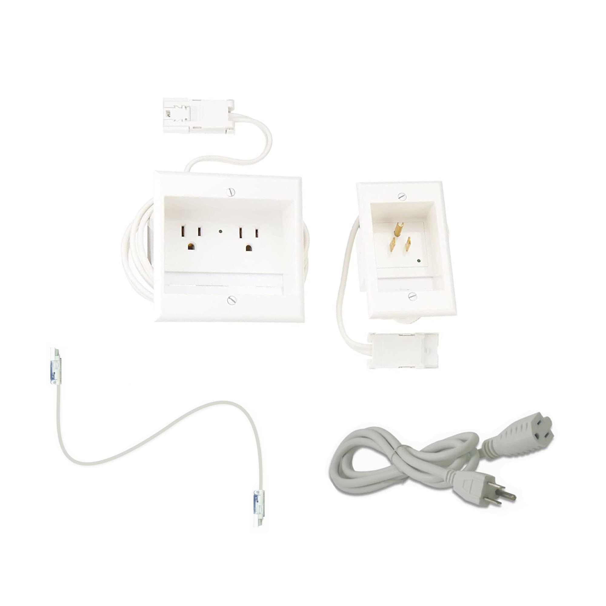 Kanto Kanto PDX700 Tv Mounting Package W/Dual Outlet Thru Wall Power kit and HDMI Cable
