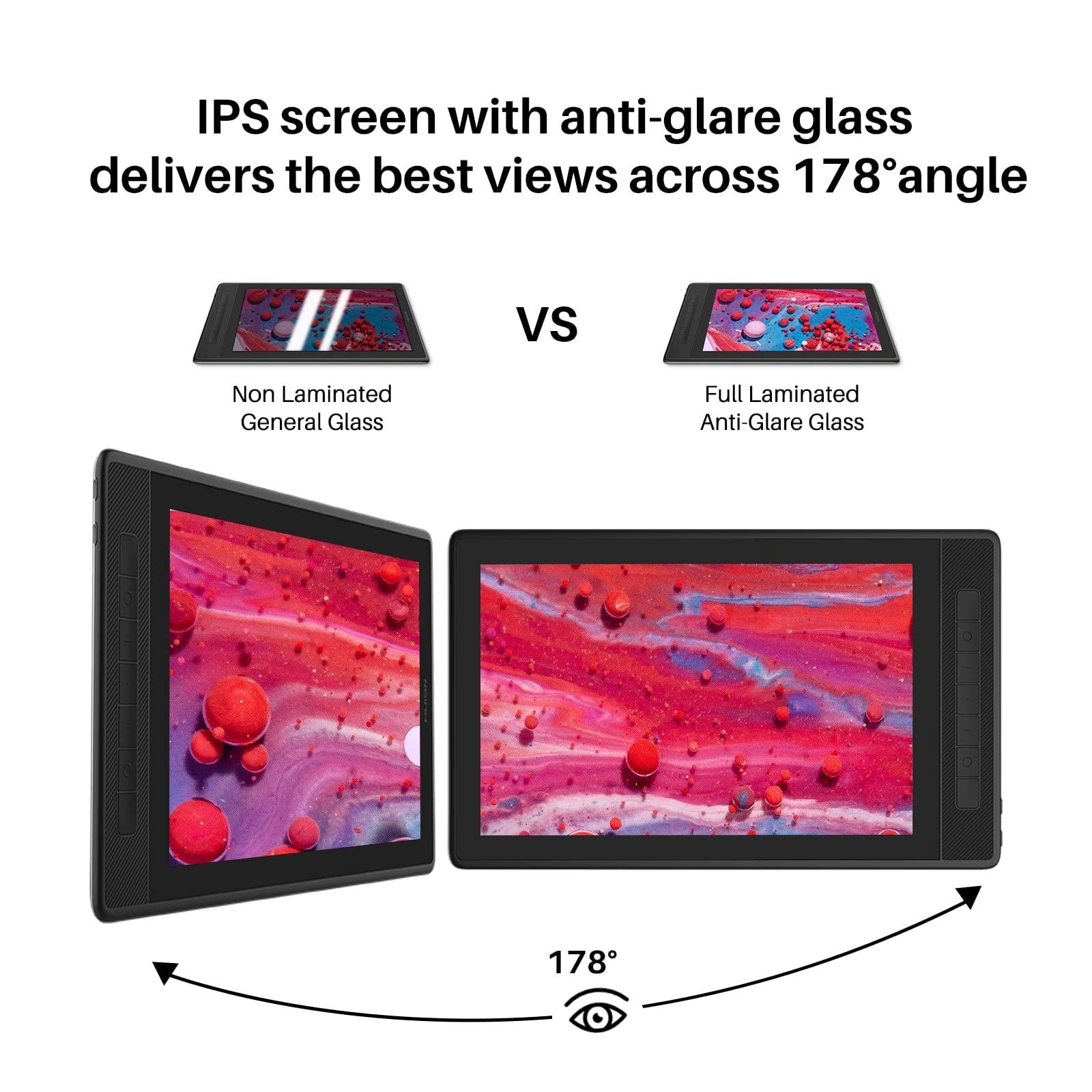 HUION HUION Kamvas Pro 13 2.5K QHD Graphics Monitor Drawing Tablet with Screen and 10 Pack Upgraded Replacement Felt Nibs