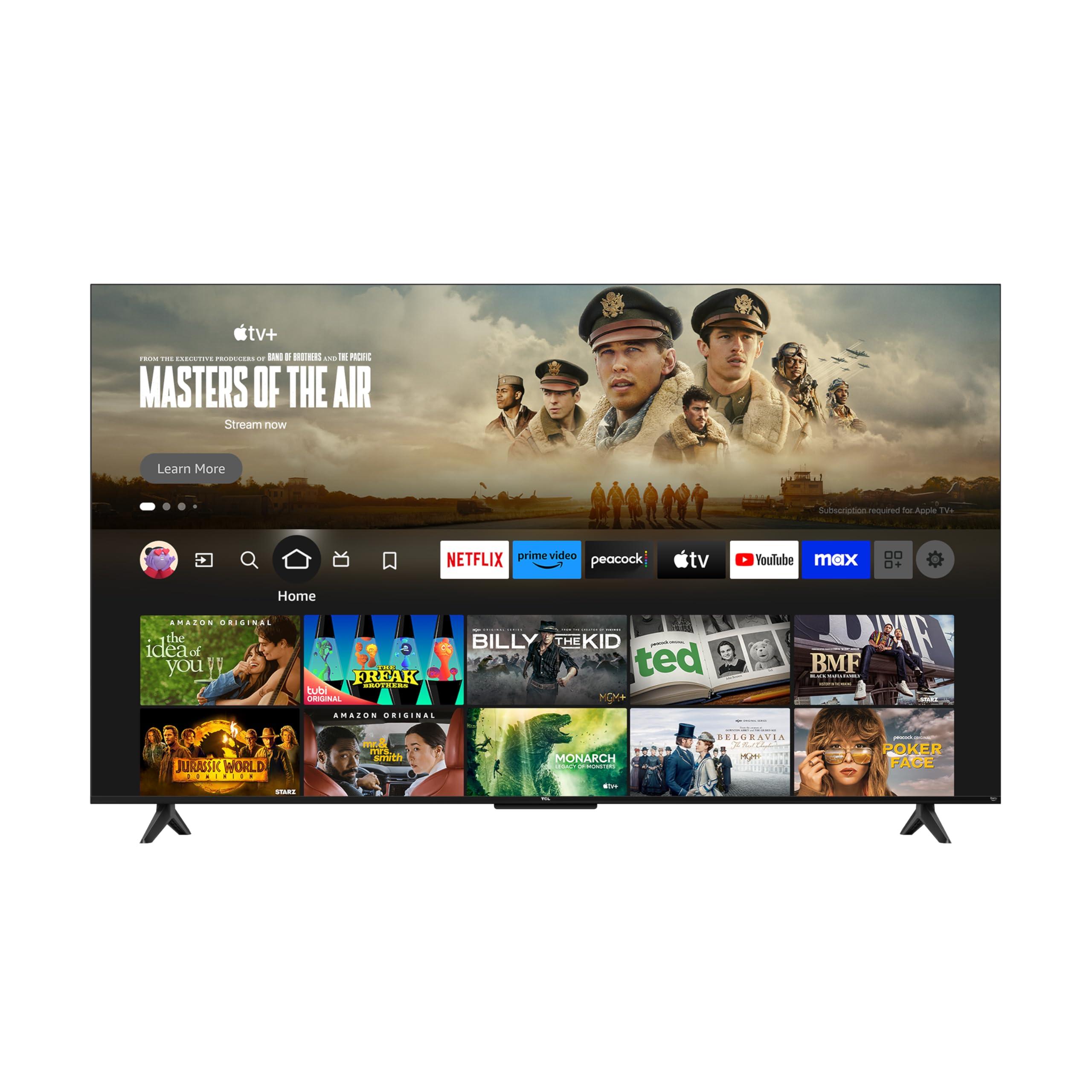 TCL TCL 55-Inch Class Q65 QLED 4K Smart TV with Fire TV (55Q651F, 2024 Model), Dolby Vision, HDR PRO+, Dolby Atmos, Alexa Built-in with Voice Remote, Apple AirPlay 2 Compatibility, Streaming Television