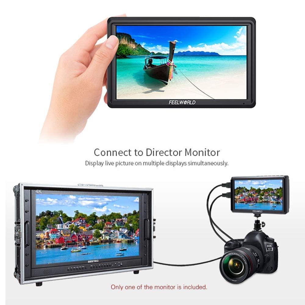 FEELWORLD FEELWORLD FW568 5.5 Inch 4K DSLR Camera Field Monitor IPS Full HD 1920x1080 Support HDMI Input Output Tilt Arm with Battery and Charger