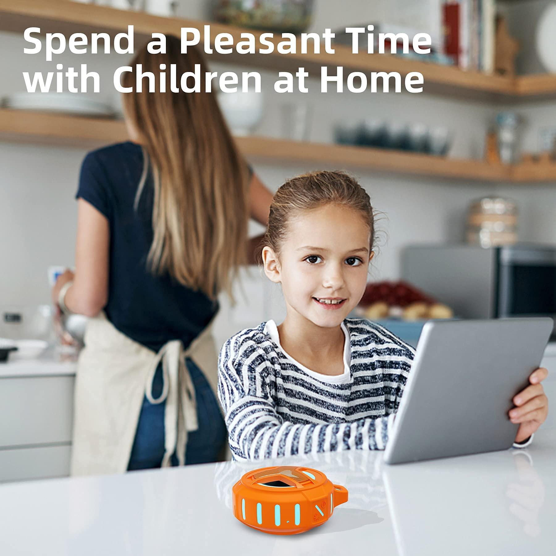 EBODA EBODA Bluetooth Shower Speaker, IPX7 Waterproof Portable Wireless Small Mini Speakers, Floating, 2000 mAh with RGB Light for Pool, Beach, Boat, Kayak Accessories, Gifts for Men and women -Orange