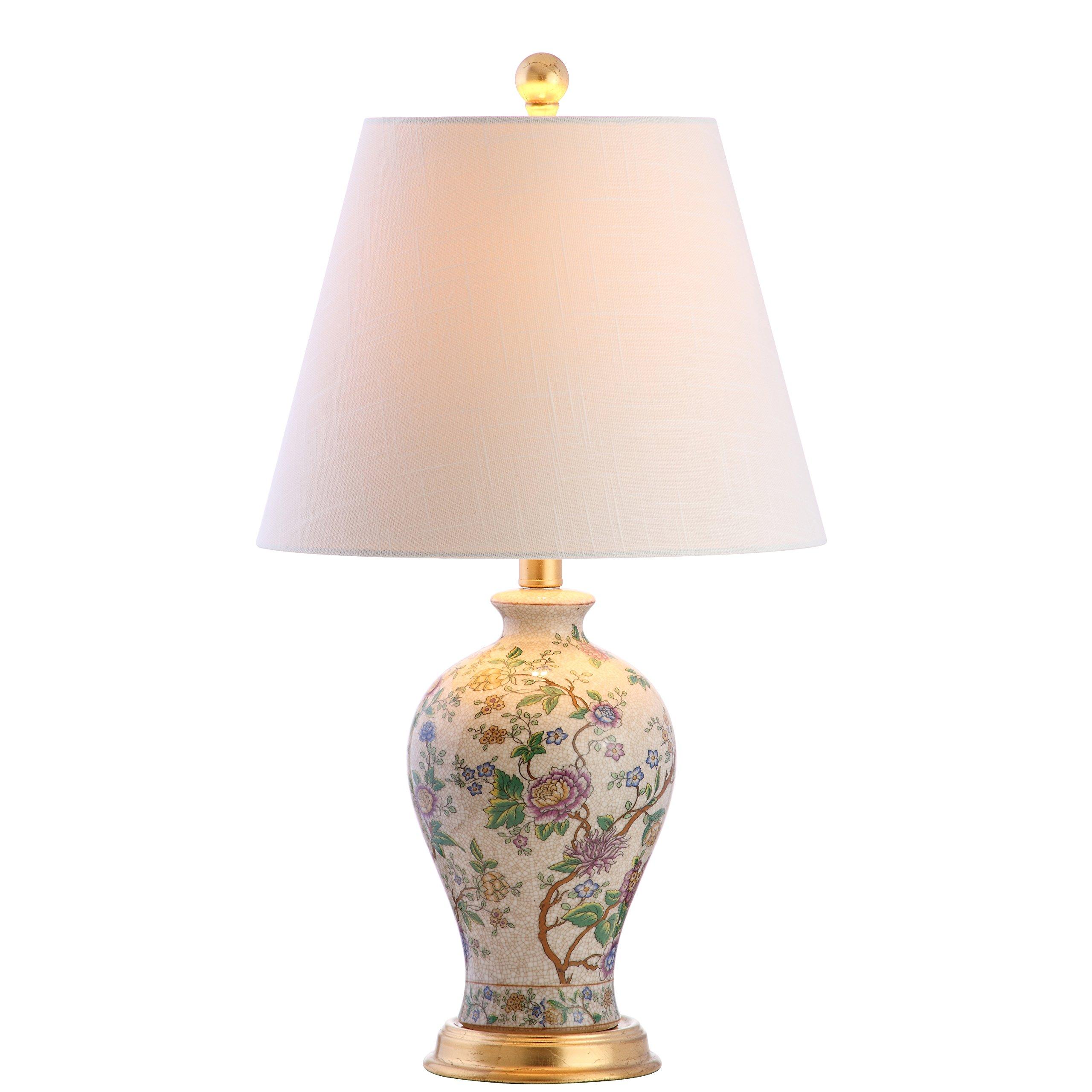 JONATHAN Y JONATHAN Y JYL3009A Grace 24" Floral LED Table Lamp Classic Cottage Bedside Desk Nightstand Lamp for Bedroom Living Room Office College Bookcase LED Bulb Included, Multicolor