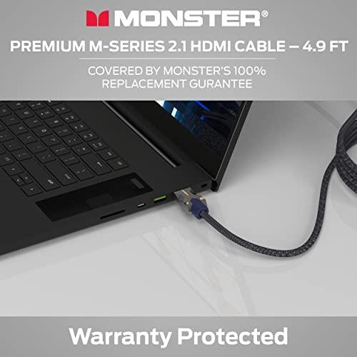 Monster Monster M-Series 3000 Certified Premium 8K High Speed - 2.1, 4K 120Hz , 48 Gbps- HDMI Cables for Apple TV, Roku, Smart TV, Laptop, Montior - 4.9 ft