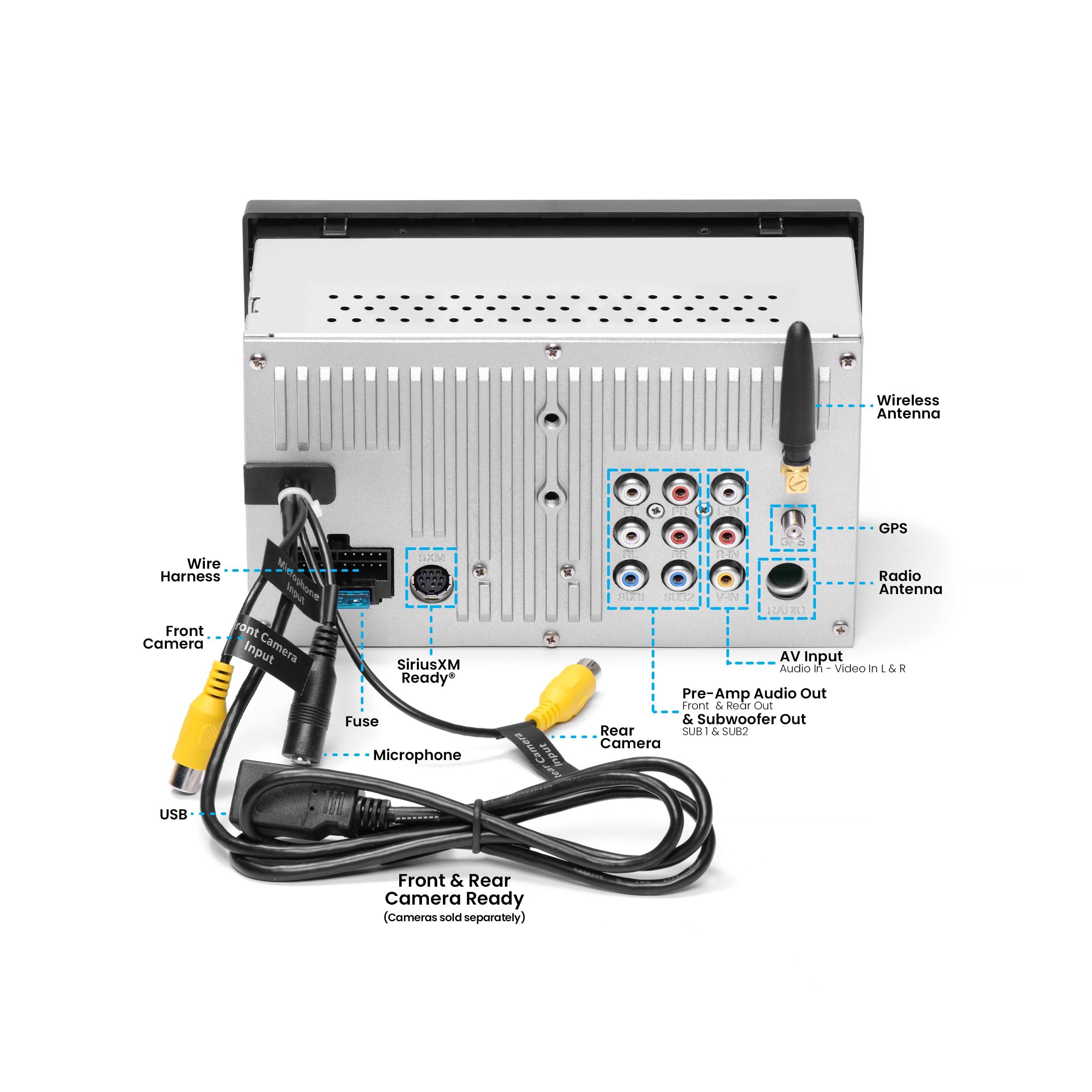 BOSS Audio Systems BOSS Audio Systems Elite BE7ACP.WX Double DIN Car Stereo Wireless Apple CarPlay Android Auto, 7 Inch Touchscreen, Sirius XM-Ready, Bluetooth