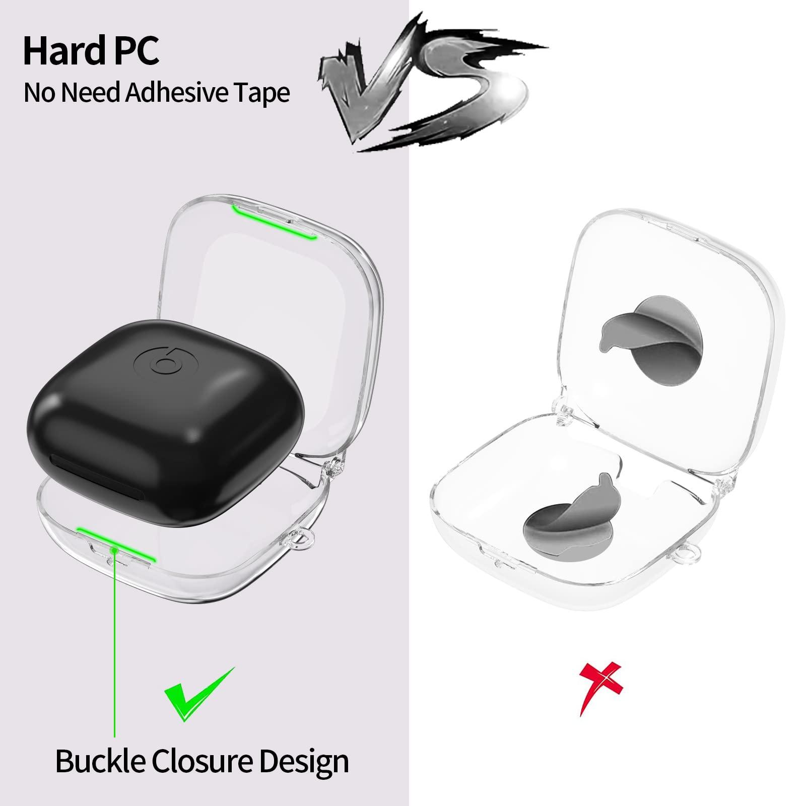 Filoto Powerbeats Pro Case Cover, Filoto Hard Case for Powerbeats Pro Wireless Earbuds Full Body Shockproof Protective Charging Case Skin with Keychain Accessories for Men Women,Clear