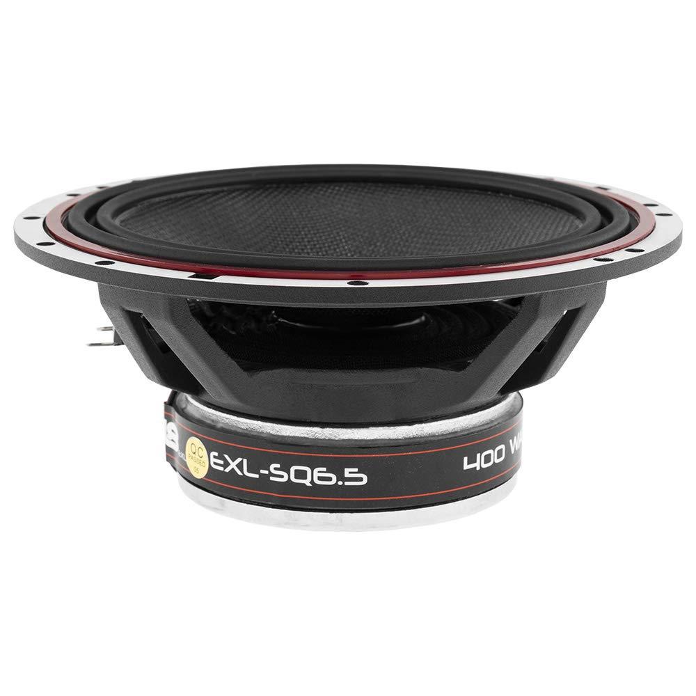 DS18 DS18 EXL-SQ6.5 6.5\" Car Speaker High Sound Quality Fiber Glass Cone 2-Way Coaxial Speaker -3Ohms- Sleek Compact Design with Chrome Finish - Superior Bass Response - 400 WATTS Max - Set of 2
