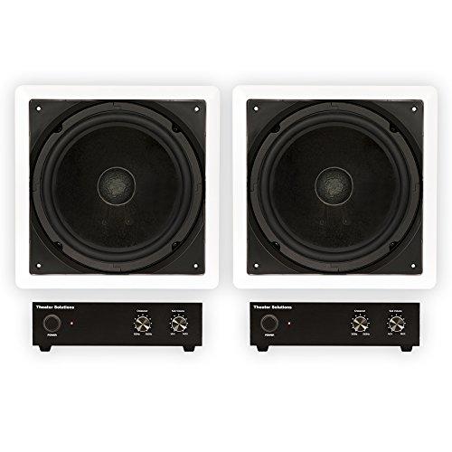 Theater Solutions Theater Solutions TS1000 Passive 10" Home Theater in Wall 2 Subwoofers and 2 Amps Set
