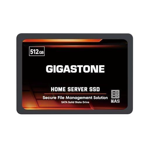 Gigastone Gigastone Home Server SSD 512GB NAS SSD Drive Cache 24/7 Durable TLC High Endurance Personal Cloud Data Sync Network Attached Storage RAID 3D NAND 2.5\" SATA Internal Solid State Hard Drives