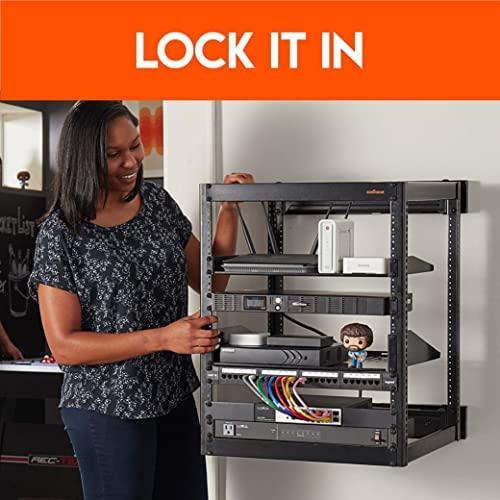 ECHOGEAR ECHOGEAR 20U Open Frame Rack & Swing-Out Wall Mount - Heavy Duty Design Holds All Your Networking & AV Gear