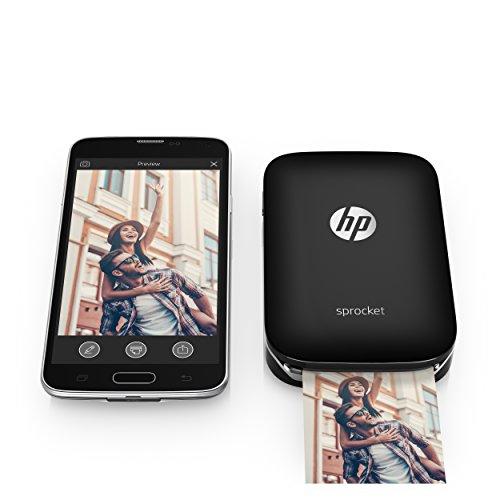 HP Sprocket HP Sprocket Portable Photo Printer, Print Social Media Photos on 2x3" Sticky-Backed Paper - Black (X7N08A)