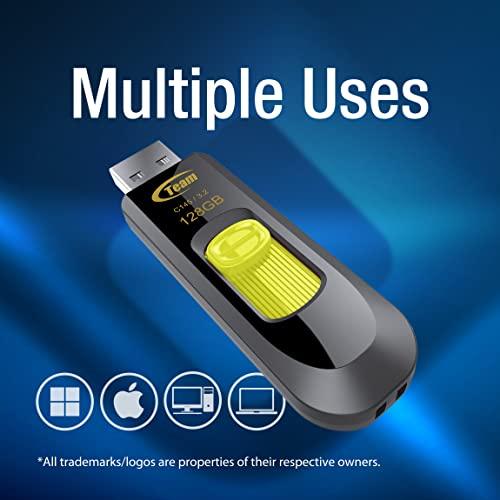 TEAMGROUP TEAMGROUP C145 32GB 50 Pack USB 3.2 Gen 1 (3.1/3.0) USB Flash Thumb Drive, External Data Storage Memory Stick Compatible with Computer/Laptop (Black-Yellow) TC145332GY25