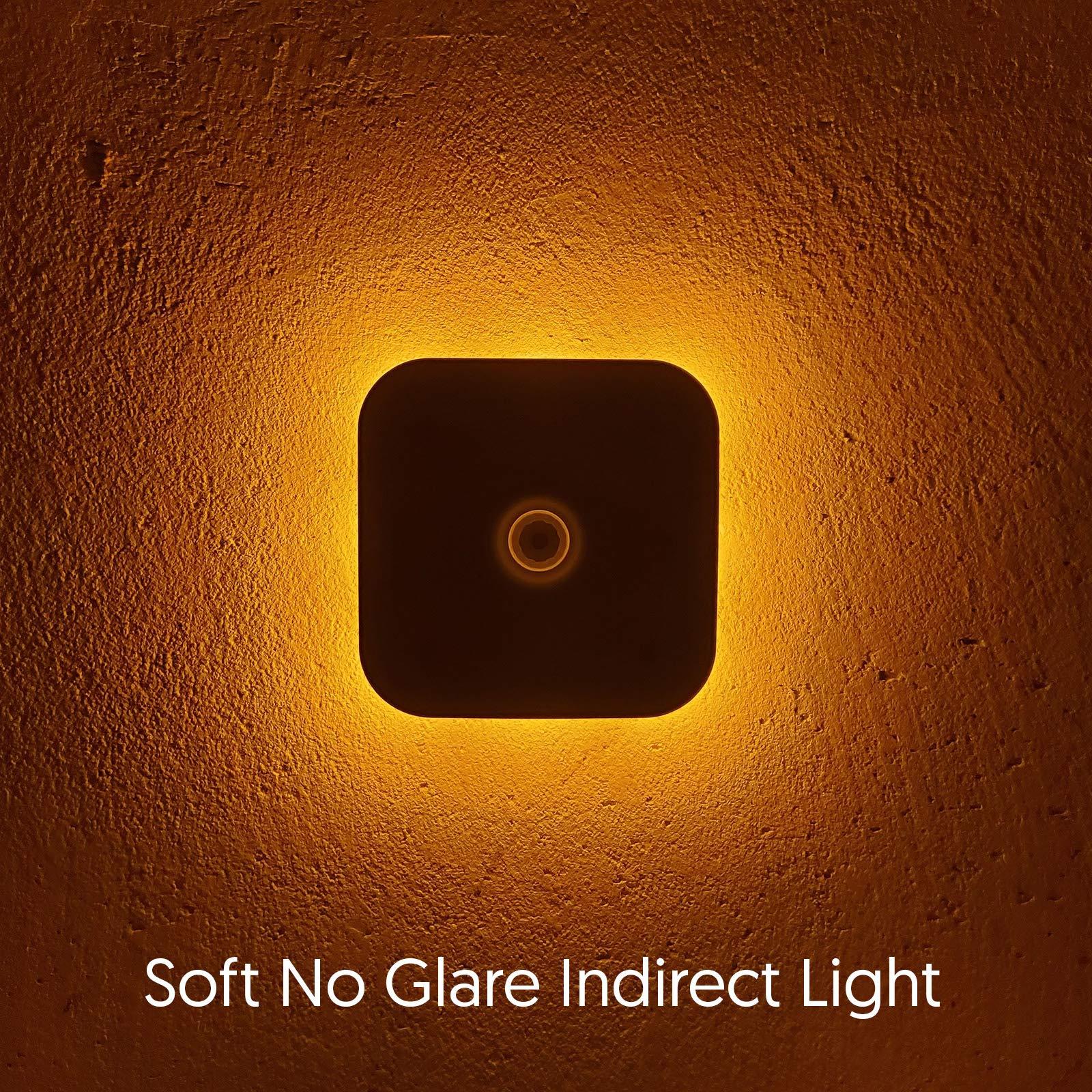 emagine A Sleep Aid LED Motion Sensor Portable Rechargeable Night Light Motion Activated Auto Sensor, Promotes melatonin Production and Healthy Sleep, ON-Off-Auto-Brightness Toggle, 2-Pack (Amber)