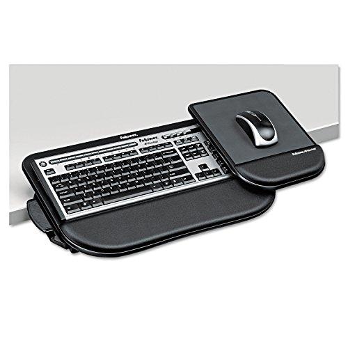 Fellowes Tilt 'n Slide Keyboard Manager with Comfort Glide, 19-1/2w x 11-1/2d, Black