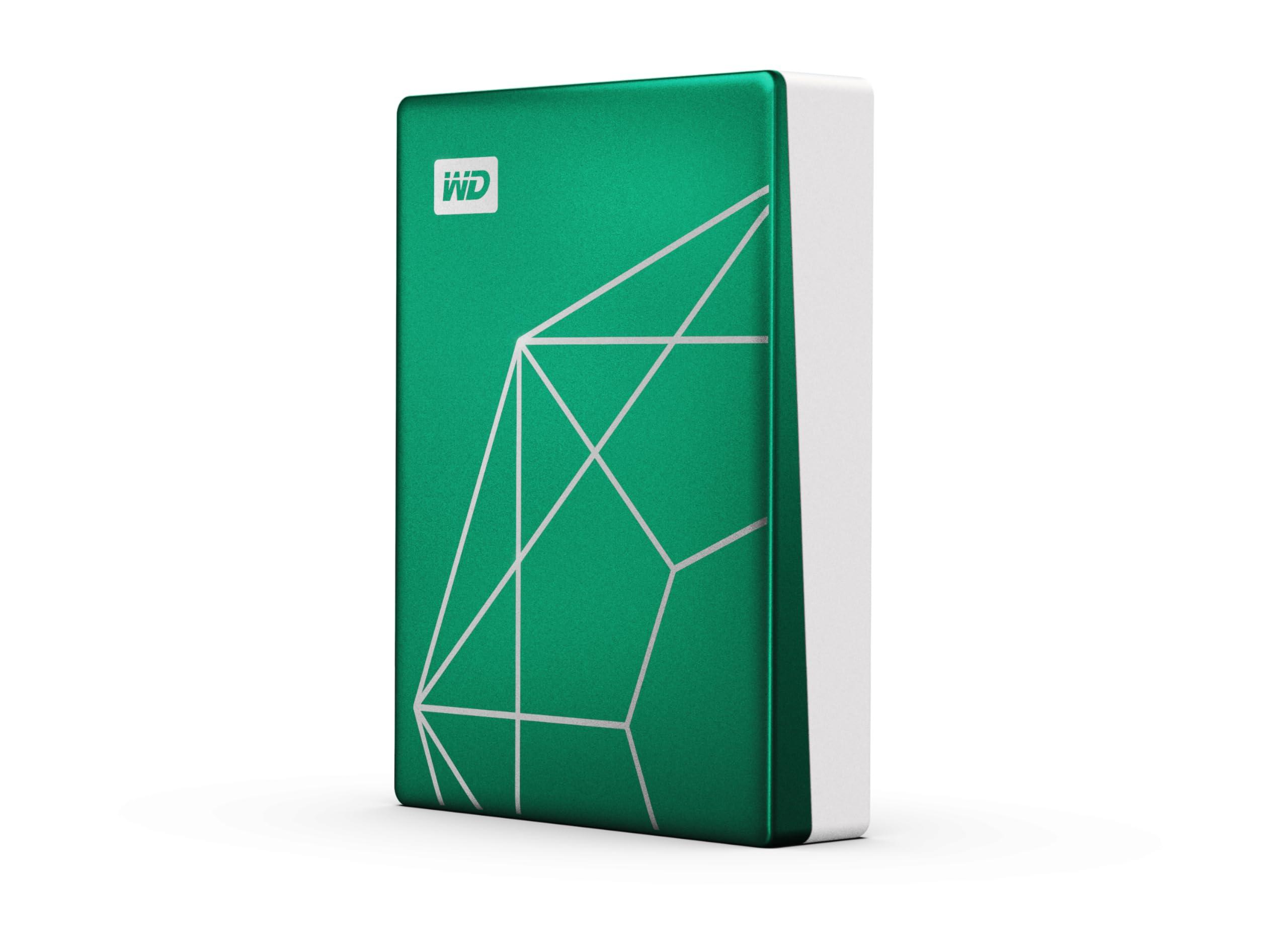 WD WD 6TB My Passport Ultra Portable Hard Drive HDD, 20th Anniversary Emerald Drive, USB-C, with Backup Software and Password Protection - WDBECU0060BGN-WESN