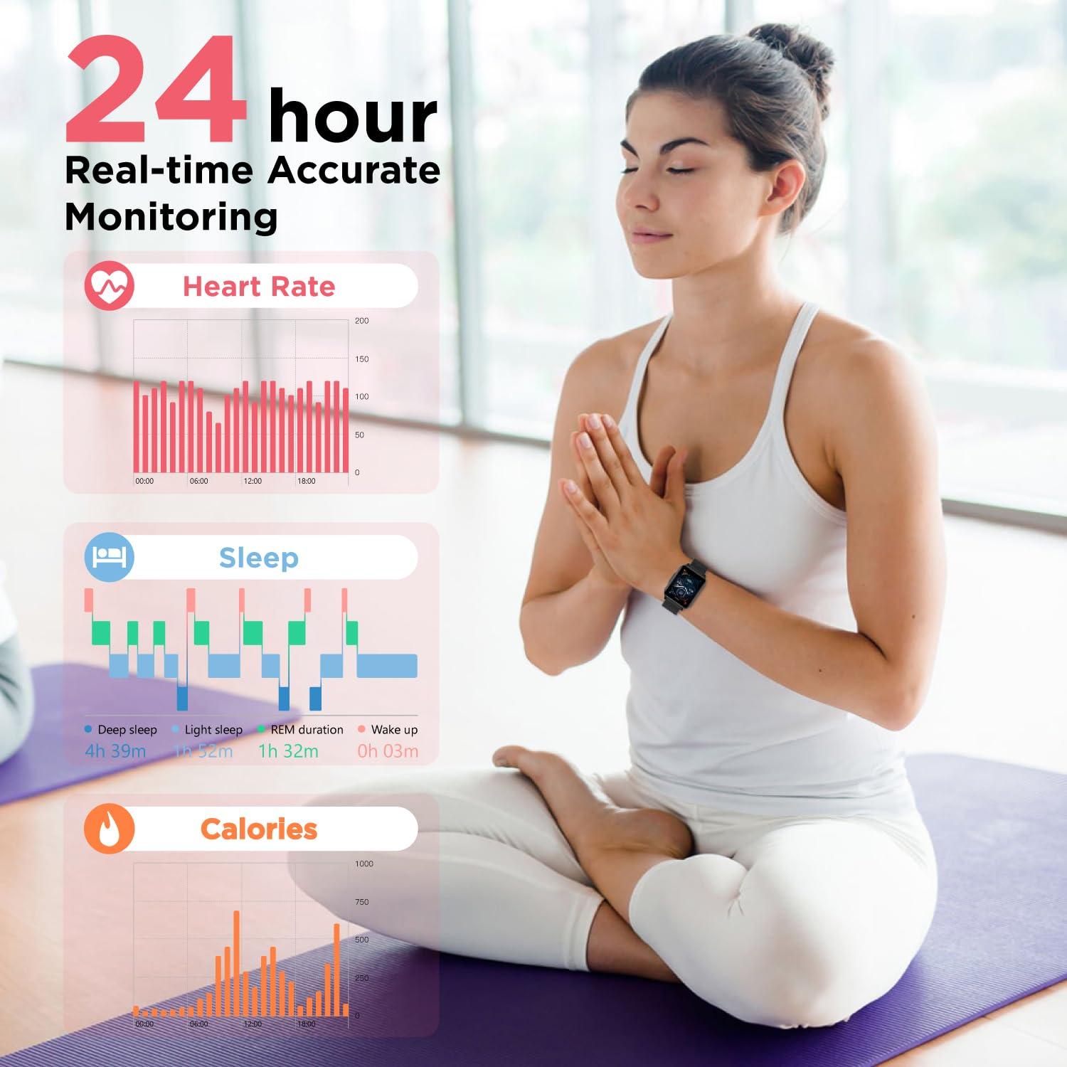 Motorola Motorola Moto Watch 70 - Health and Fitness Bluetooth Smartwatch for Every Day Wear, Advanced Health Features, Up to 10 Days Battery Life - Compatible with Android and iOS, Phantom Black