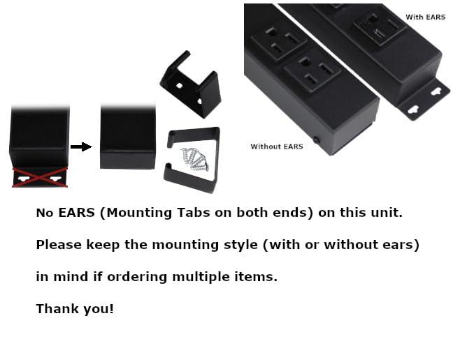 X1 20 inch Hardwired Power Strip (NO Power Cord), 6 Vertical Outlets (NOT Tamper Resistant), NO Ears (Without mounting tabs), 15A (NOT a 20 Amp Unit), USB