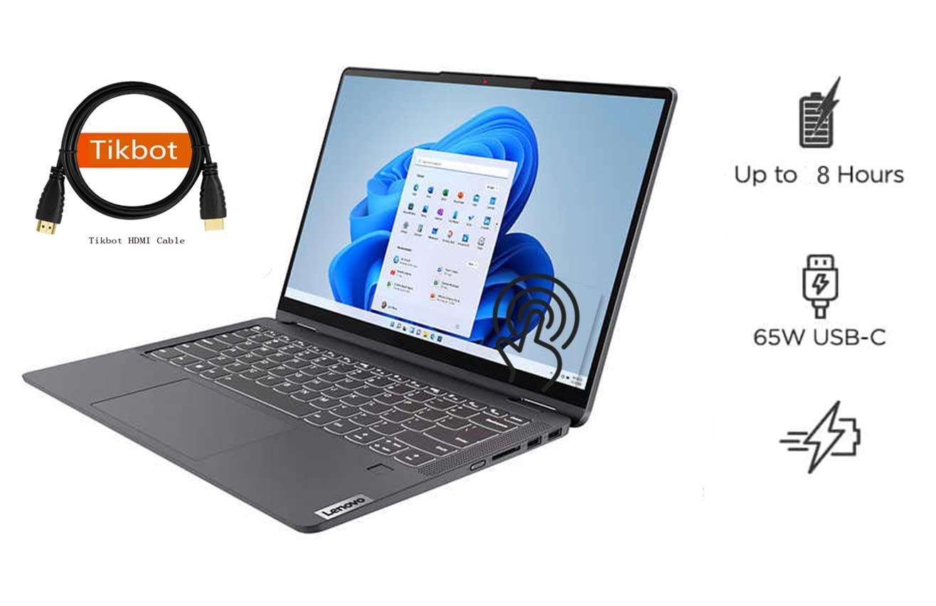 Lenovo Lenovo Flex 5 14" 2-in-1 Touchscreen Laptop - AMD Ryzen 7 5700U - 16:10 2K QHD (2240 x 1400) 100% sRGB Display - 16GB RAM - 512GB PCIe SSD - Type-C - Fingerprint - Wi-Fi 6 Win 11- w/HDMI Cable