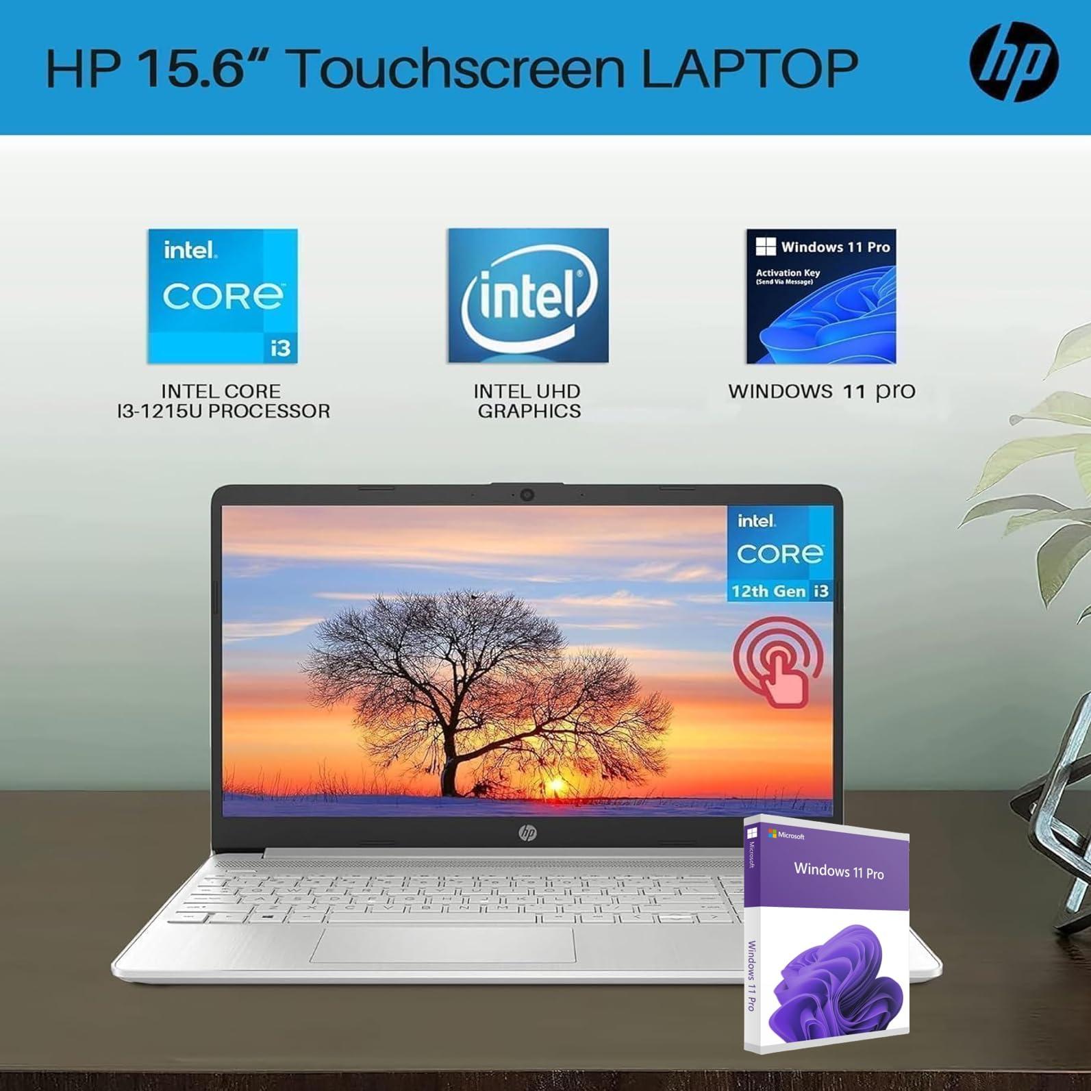 HP HP Flagship Laptop for Business and Student - 15.6" HD Touchscreen, Intel 6-Core i3-1215U Processor, 16GB RAM, 1TB SSD, Windows 11 Pro, with Designed Mouse