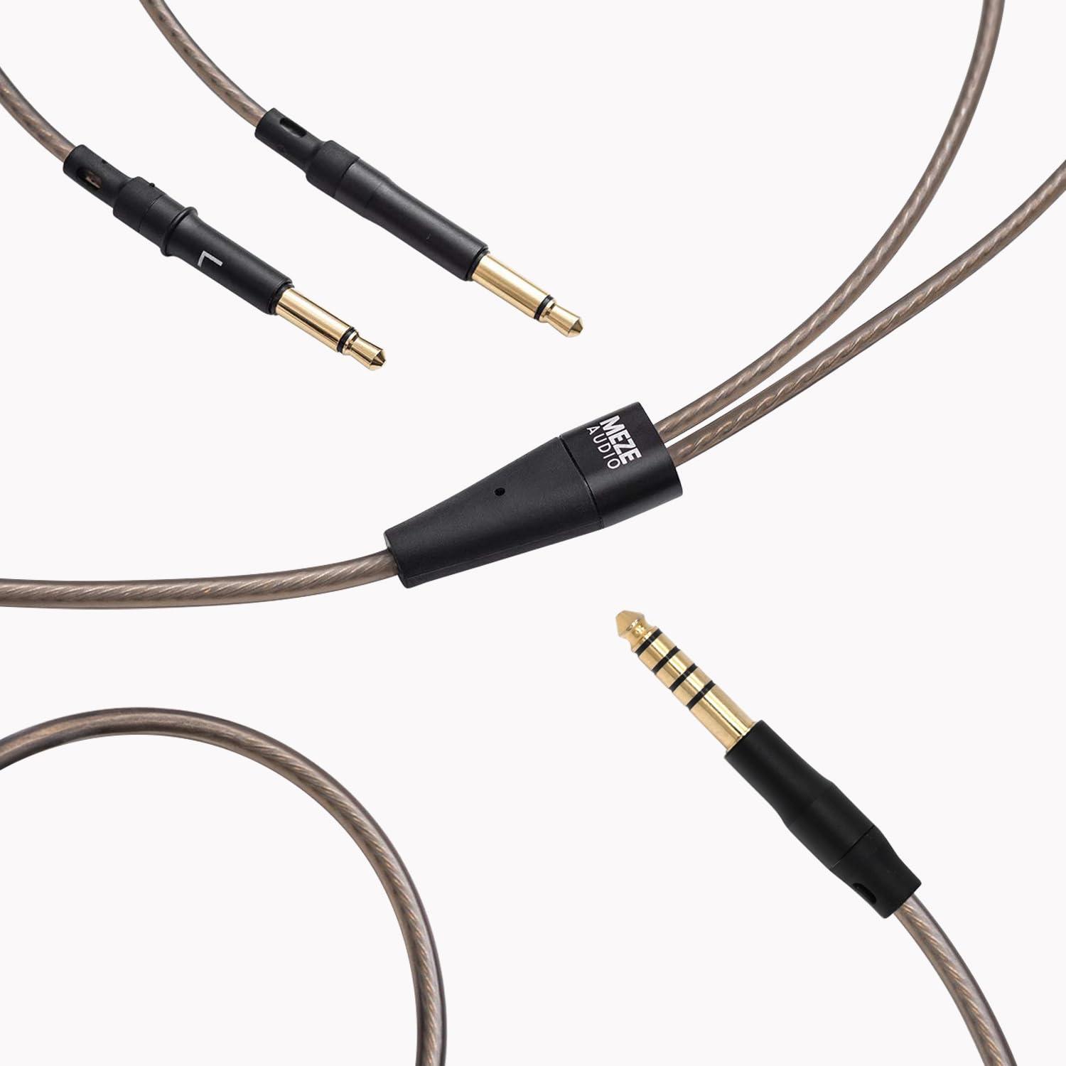 MEZE AUDIO MEZE AUDIO | 4.4mm OFC Upgrade Balanced Cable for 99 Series | Silver-Plated OFC Copper | 4.4mm Male to Dual TS Mono 3.5mm Male Connector Plug | Cable Length 1.50m/4.9ft