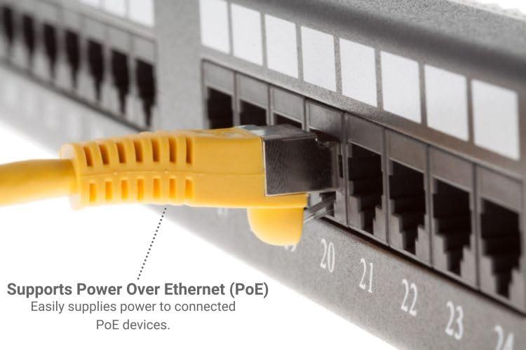 CablesAndKits CablesAndKits - Shielded (STP) Cat6 Ethernet Cable, Booted, Jacket: PVC (cm), 10 ft, Yellow, Pure Copper, RJ45 Computer & Networking Patch Cord