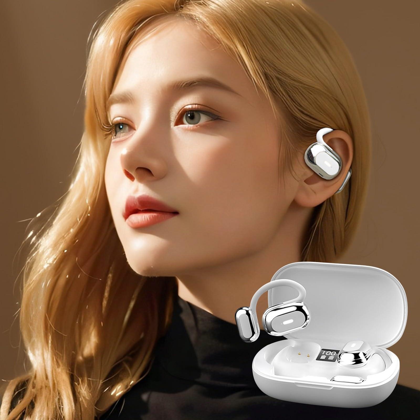 Generic Wireless Bluetooth Earphones with Led Display Charging Case & Earhook Bluetooth 5.4 Bluetooth Headphones Sport Ear Buds USB Fast Charging Over Ear Buds Wireless Earbuds Headset